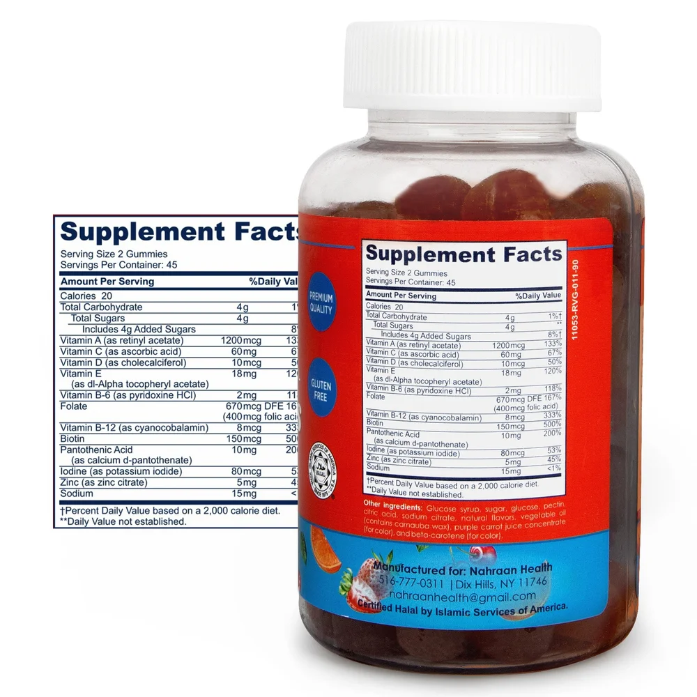 Explore halal multivitamins for adults designed for complete nutrition