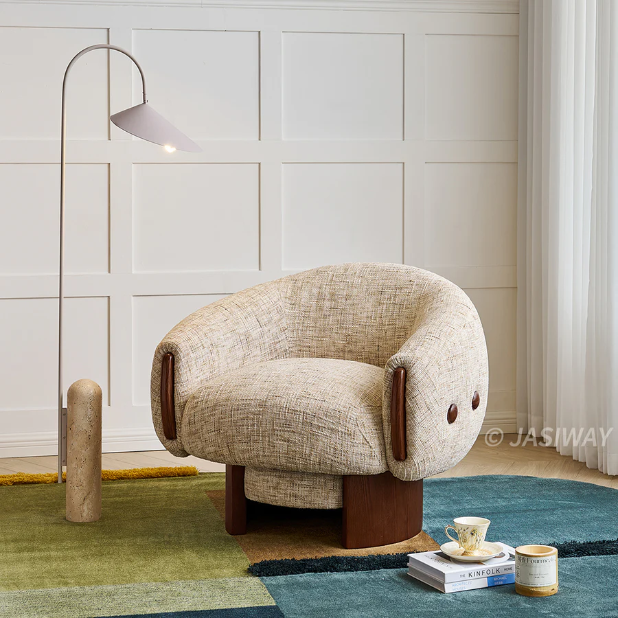 Premium Chenille Barrel Chair